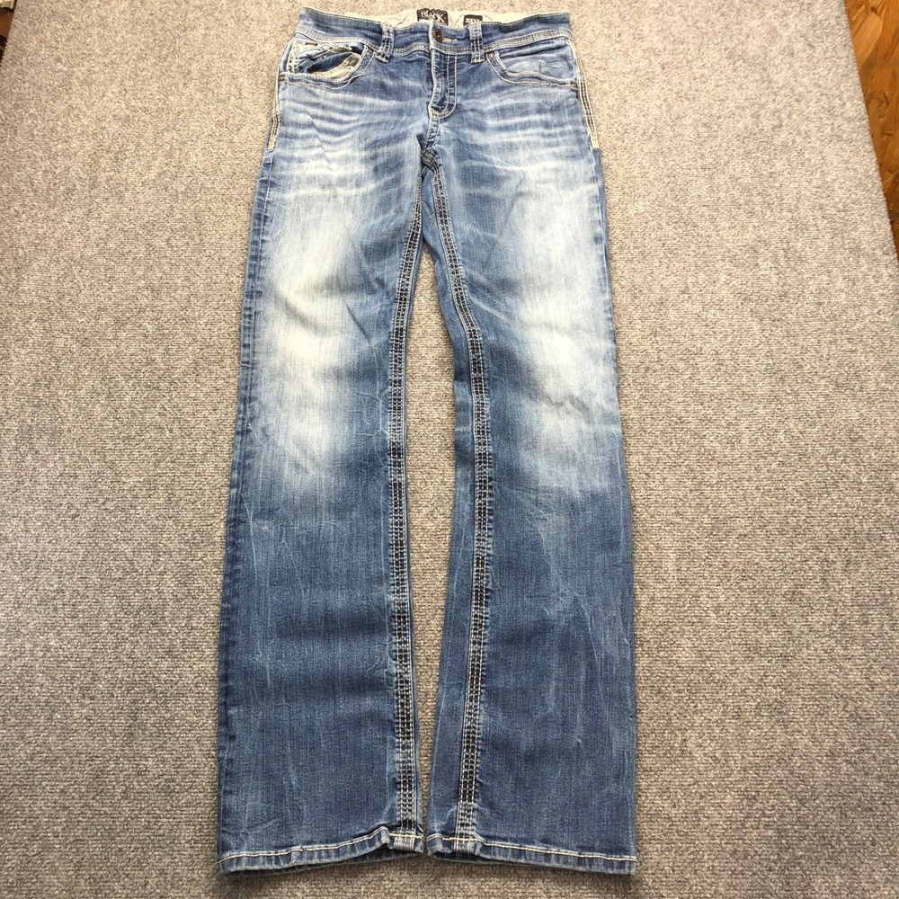 Y2K Jeans Mens 33XL Blue Faded Distressed Bootcut